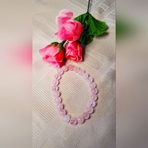 NEW Rose Quartz bracelet Natural stone with gift box